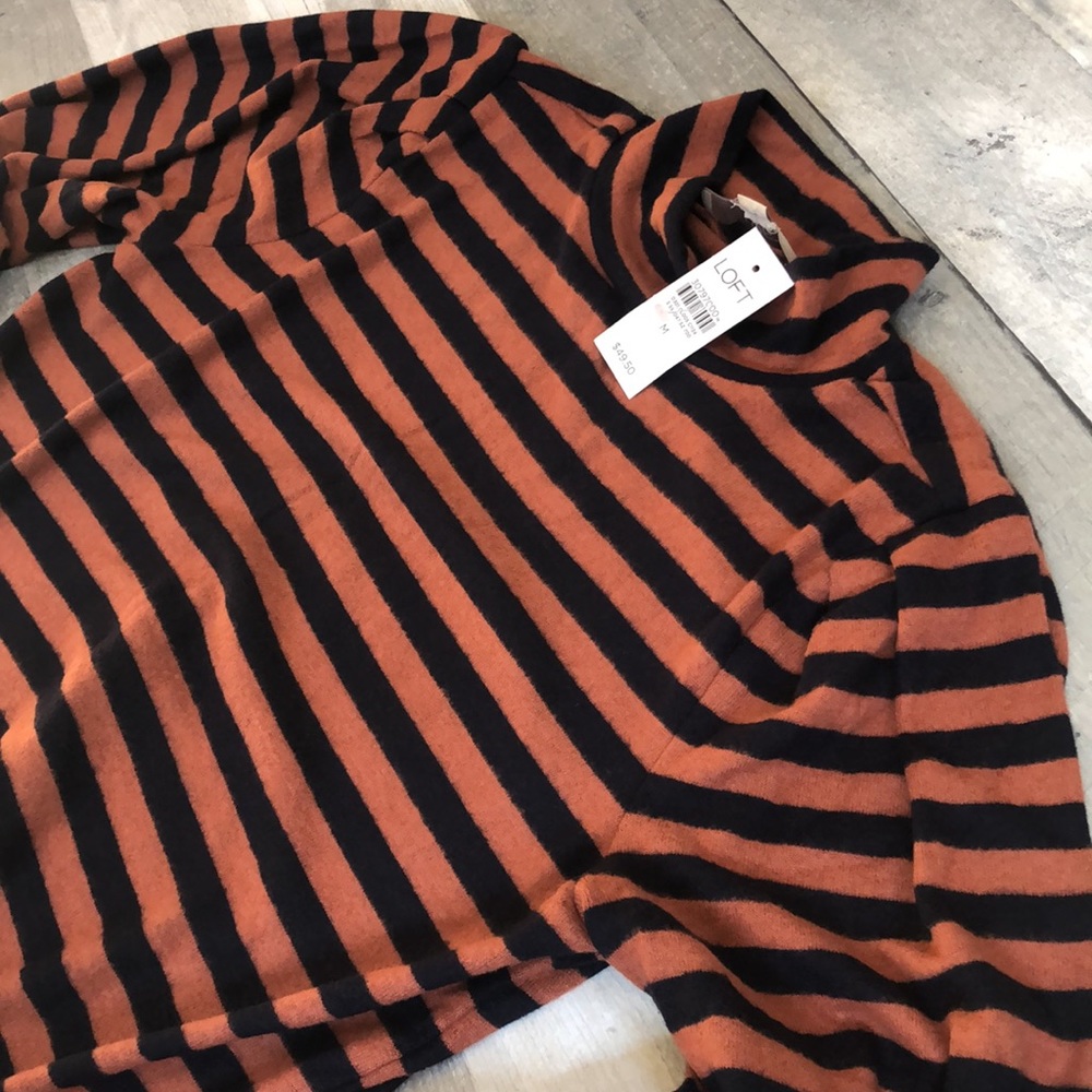 Loft striped mock neck top - Picture 5 of 7